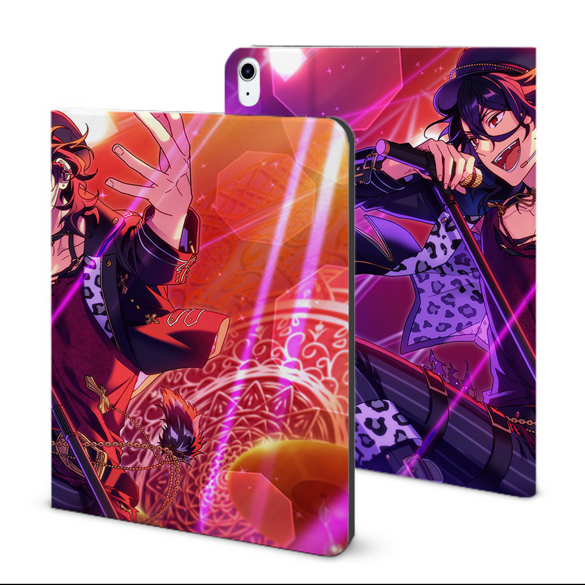 （画像用） あんさんぶるスターズ! Ensemble Stars IPad ケース ブック型 PUレザー TPU 耐衝撃 軽量 薄型 ペン収納なし 全面保護 IPad 各モデル対応
